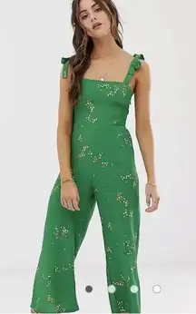 Faithfull the Brand Green Leafy Jumpsuit
