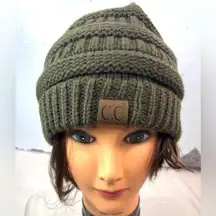 Charming Charlie Cozy Olive Knit Hat