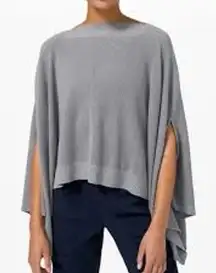 LULULEMON Forward Flow Cape Sweater Top Gray One Size CASUAL SLOUCHY COZY LOUNGE