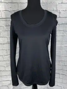 Calia by Carrie underwood cold shoulder dri fit Longsleeve top black sz M