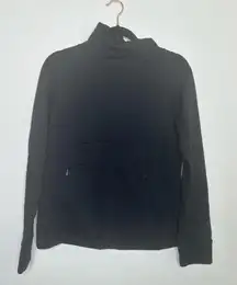 Athleta Polartec Funnel Neck Fleece Sweatshirt Black