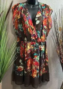 #58 Luxology Fall, print dress size L