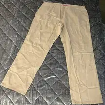 NWOT Woman Within Khaki Tan Chino Pants Size 18W 100% Cotton Lightweight Career