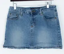 OTB‎ One Tuff Babe Womens Denim Stretch Mini Skirt Size 9/10 Western Cowgirl