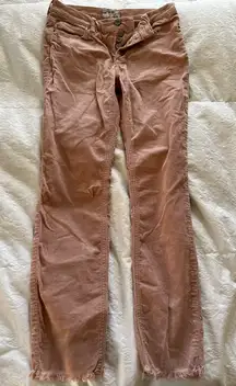 Women’s Free People Pink Frayed Hem Pants size 26