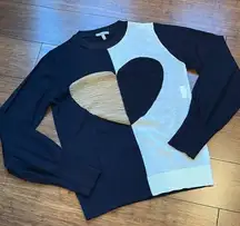 Marcella Italian colorblock sweater with heart, should be size small