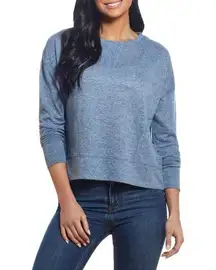 Weatherproof Vintage Women's Textured Melange Sweater Blue Long Sleeve M NWT