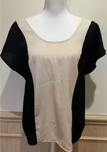 Love 21 Women Blouse Size Large ~ Black/Tan