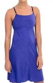 Marmot  Lena Racerback Blue Stretchy Athletic Dress Built-in Bra & Size Medium