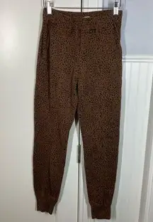 Abercrombie & Fitch Brown And Black Leopard Print Sweatpant City Joggers Size XS