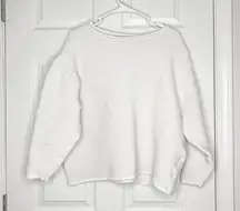 Zara knit white textured sweater