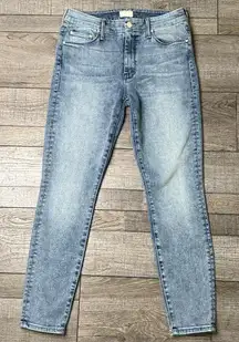 MOTHER The Looker Ankle Light Blue Skinny Jeans