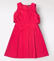 Tommy Hilfiger Red Pleated Mod Retro Style Knee Length Dress Size‎ 10