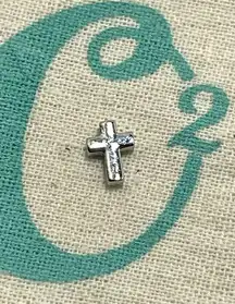 Origami Owl Living Lockets HTF Retired Silver Cross Floating Charm