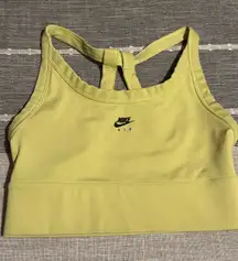 Nike Air Sport Bra Light Yellow Racerback Athletic XS