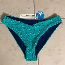 Cupshe Teal & Blue Heart Bikini Bottom