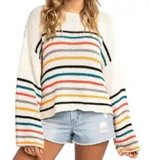 Rip Curl Striped Sweater Knit Crewneck Pullover  Size S/M