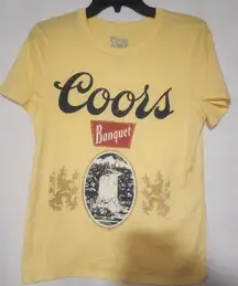 Coors banquet women's small shirt faded graphic