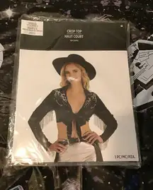 Cowgirl black/silver woman costume size L/XL Crop top