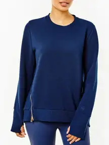 Addison Bay Active Rib Zip Everyday Crewneck Sweatshirt