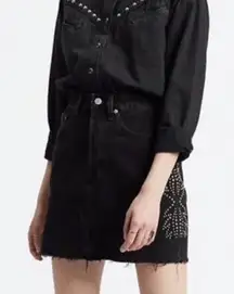 Levi's High Rise Deconstructed Button Fly Skirt