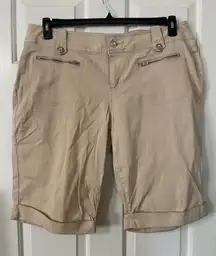 Ashley Stewart Cool Bisque Cuffed Shorts