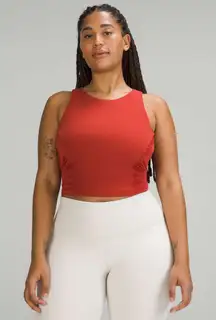 Lululemon Align High-Neck Tank Top *Ruched in Cayenne Orange Red