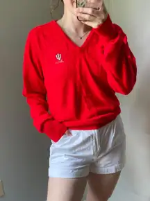 Indiana University Hoosier Vintage V-neck Sweater 