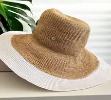 florabella Lucia Brim Sunhat in Natural & White‎