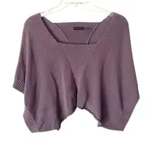 Stella Carakasi Crop Knit Women's Purple Plum Sweater Size XS