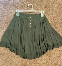 Green Flare Skirt