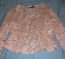 Pink lace blouse