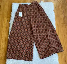 New women’s   retro palazzo PRINTS  pants, Size XS