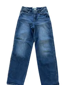 Women's Risen Dark Blue Denim Jeans Size 27