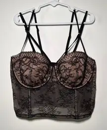 Victorias Secret‎ Very Sexy Floral Lace Corset Top Size 34D