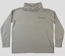 Peloton Together We Go Far Funnel Neck Pullover Sweater Long Sleeve Green Medium