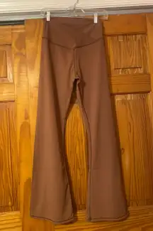 Brown Flare Yoga Leggings 