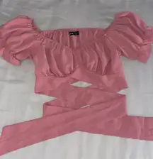 Puffy Sleeve Crop Top