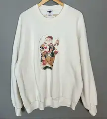 Vintage‎ Christmas Sweatshirt Patchwork FLAWS Long Sleeves Women Plus Size 2X