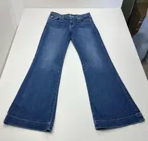 7 For All Mankind DoJo Jeans Womens Size 29 Dark Wash Blue Denim Stretch