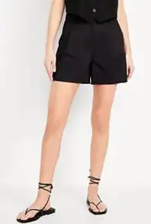 Old Navy Women's High Waisted Trouser‎ Shorts Black medium