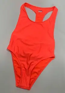 Fox Head Women's Scoop-Neck Racerback One Piece Swimsuit Orange Size Large