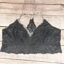 Motherhood Maternity Grey Lace Racerback Nursing Bra Size XL