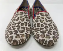 Rothy’s Mocha Soot Leopard Print Loafer Flats Womens Size 11.5