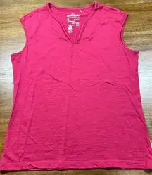 Kathmandu Size 12 Red 100% Wool Tank Top