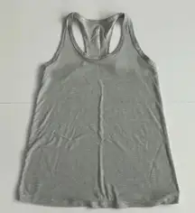 Olive Striped Racer Back Tank Top Sz XS