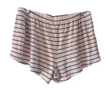 Lake Pajama Shorts Women's L Red White Blue Stripe Sleep Lounge Casual Preppy