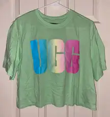 Australia RTW Collection Short Sleeve Pattie Cropped Tee Size Large Green