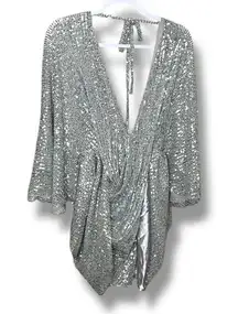 Ellae Lisque Sequence Drape Mini Dress Size Small