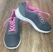 Womens  Grey and Pink Sneakers - 6